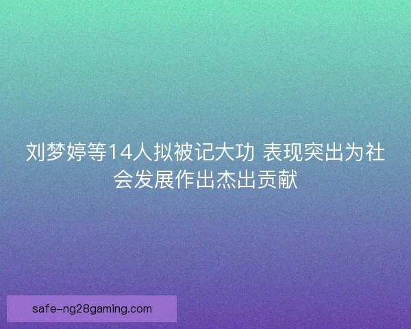 刘梦婷等14人拟被记大功 表现突出为社会发展作出杰出贡献 刘梦婷等14人拟被记大功 表现突出为社会发展作出杰出贡献